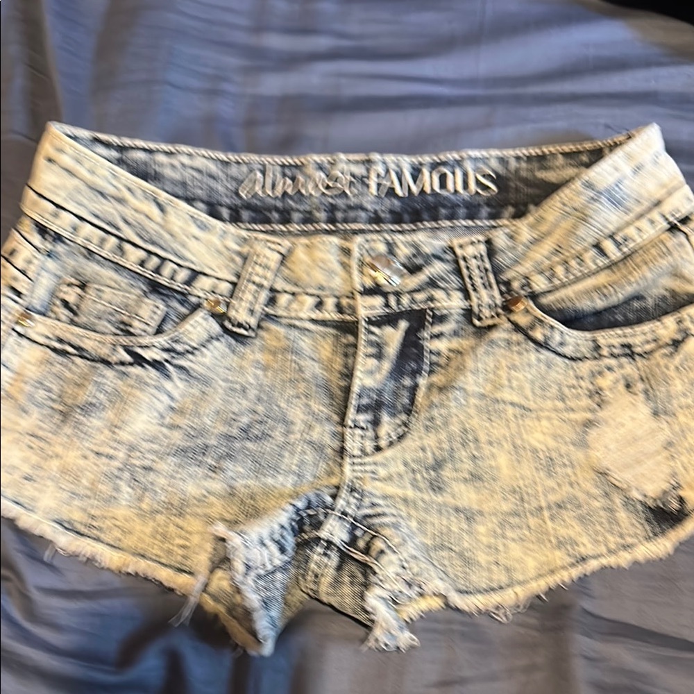 Almost Famous Blue Jean Shorts Distressed Vintage Style